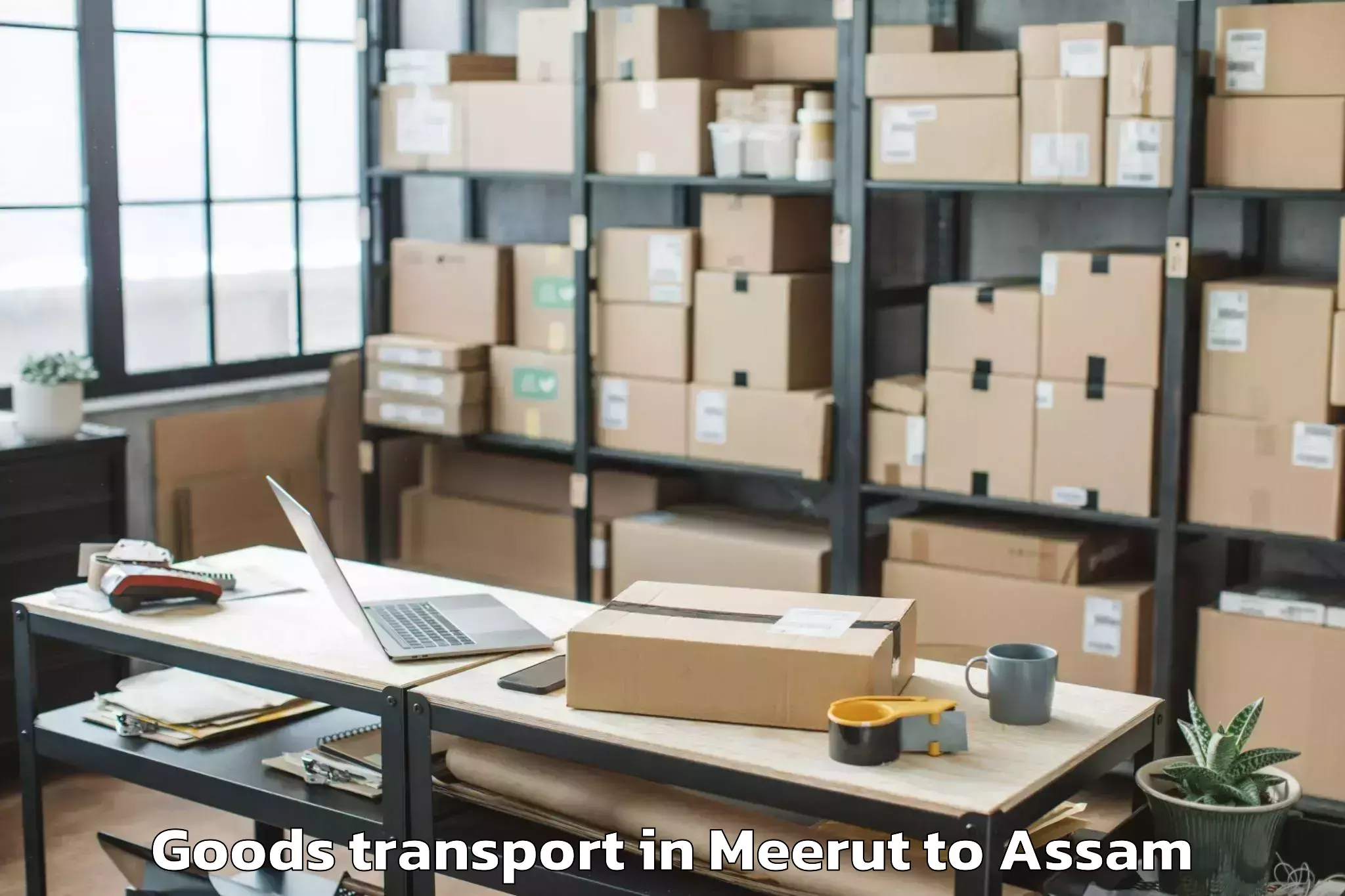 Top Meerut to Nalbari Goods Transport Available